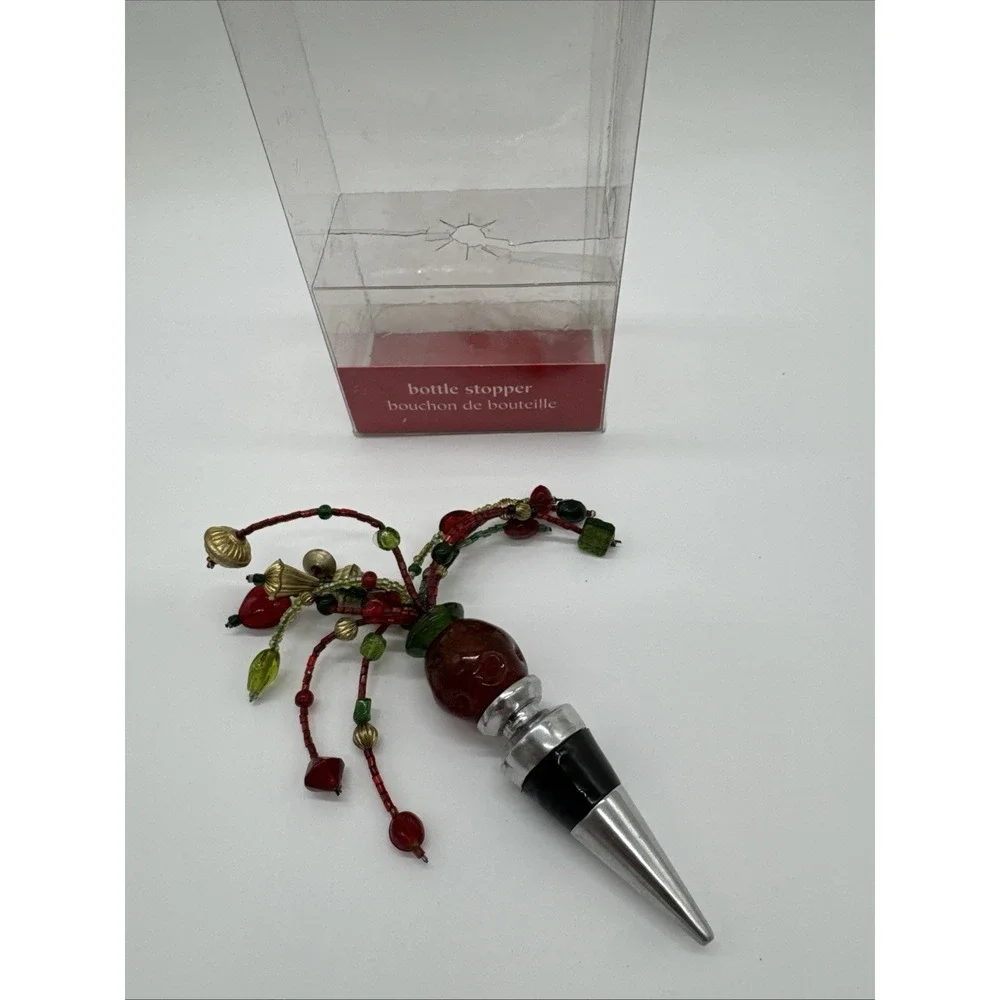 Artisan Decorative Wine Bottle Stopper Glass Beaded Burst Design Pier 1 Imports
